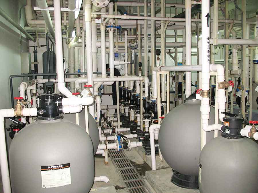 游泳池水處理使用現(xiàn)場(chǎng)